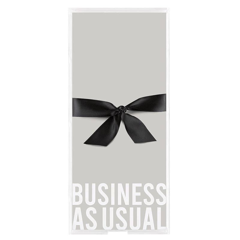 Acrylic Notepaper Tray - Business as Usual