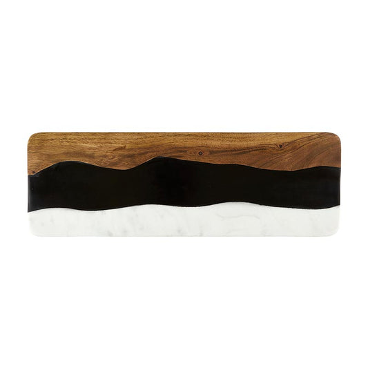 Marble + Wood Serving Board